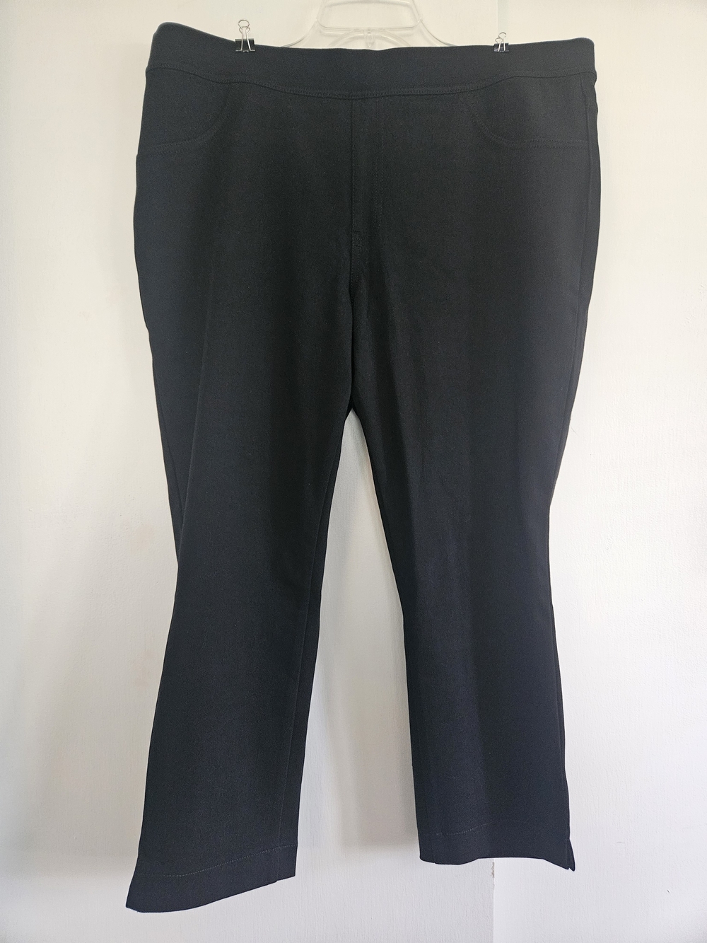 Time and Tru Black Ponte Knit Top